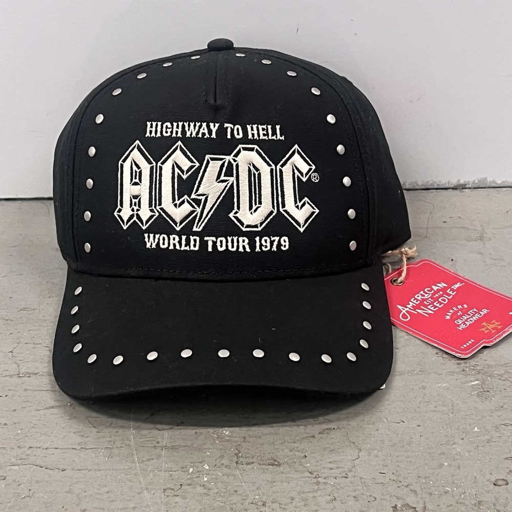 AC/DC Highway to Hell Tour 1979 Studded Baseball Hat Cap Rock Band Vintage Style